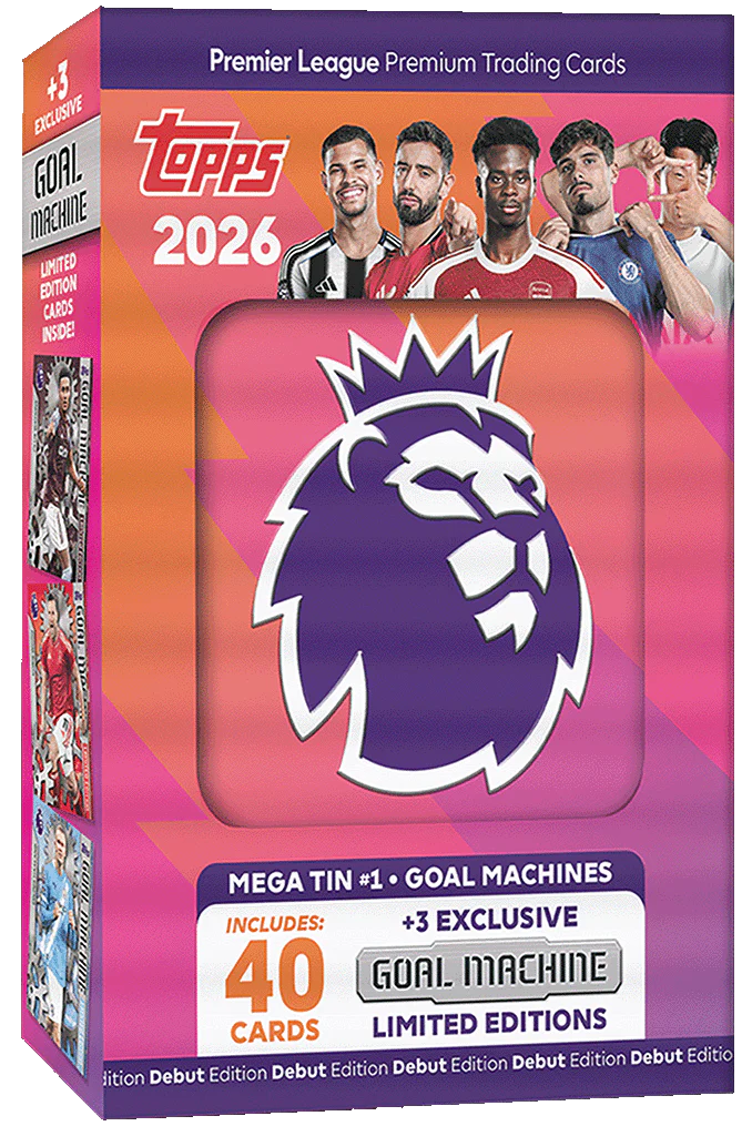 Topps Premier League 2026 - Debut Edition - Mega Tin (Goal Machines)