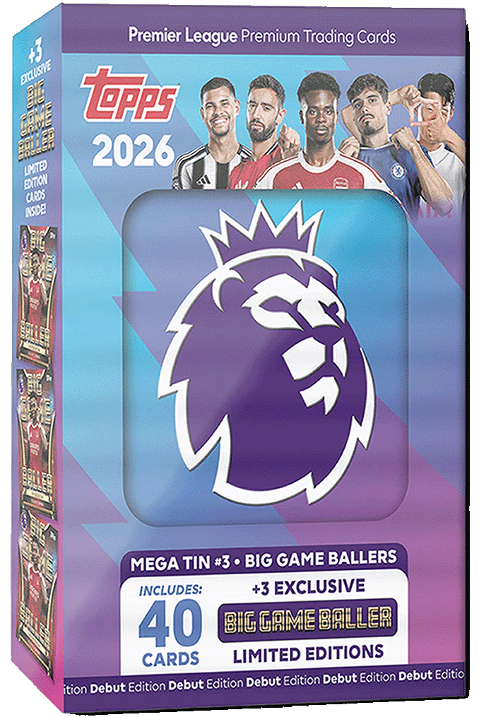 Topps Premier League 2026 - Debut Edition - Mega Tin (Big Game Baller)