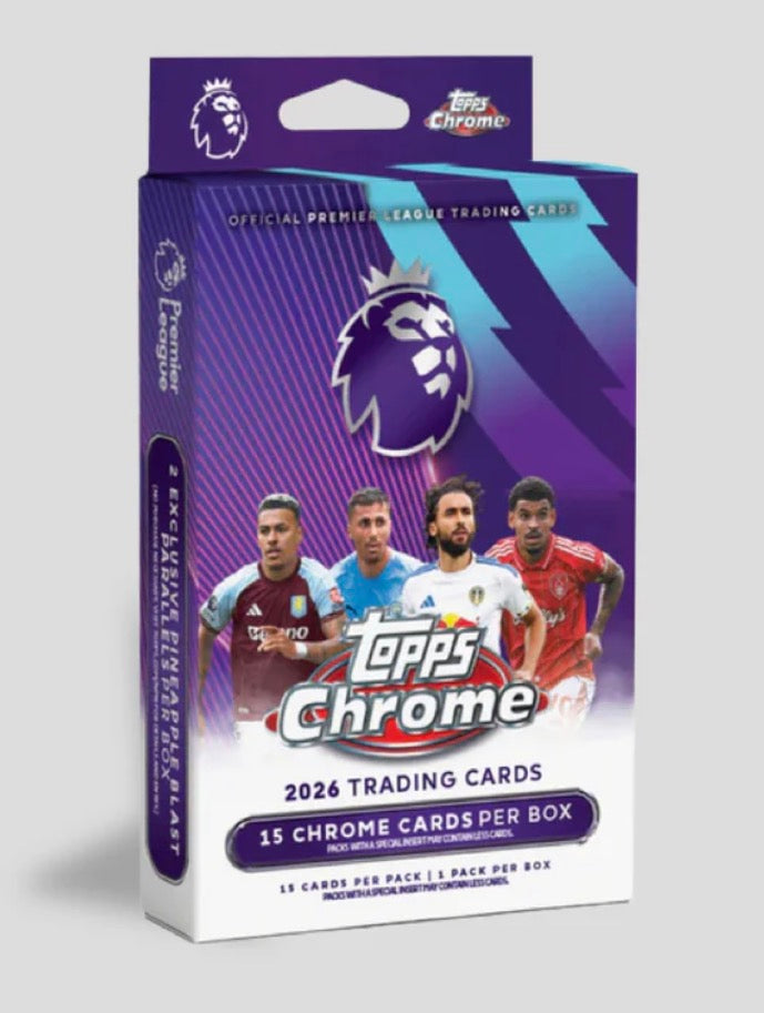 2026 Topps Chrome Premier League Soccer - Hanger Pack